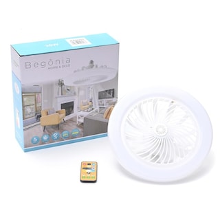 Foto 2 | Foto 2 | Ventilador De Techo Begonia Blanco Led Tres Tonalidades Con Control Remoto Inteligente