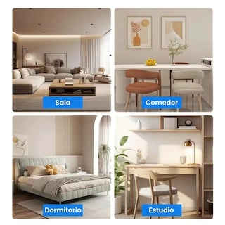 Foto 4 | Foto 4 | Ventilador De Techo Begonia Blanco Led Tres Tonalidades Con Control Remoto Inteligente