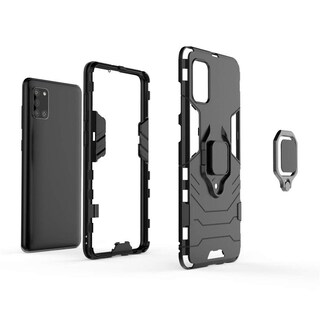 Foto 4 | Foto 4 | Funda Rígida Antichoque Samsung Galaxy A31 Negro Doble Capa Con Anillo Metálico Para Soporte Magnéti