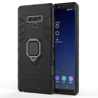 Foto 2 | Foto 2 | Funda Rígida Antichoque Compatible Con Samsung Galaxy Note 9 Negro Con Anillo Metálico Y Soporte Mag