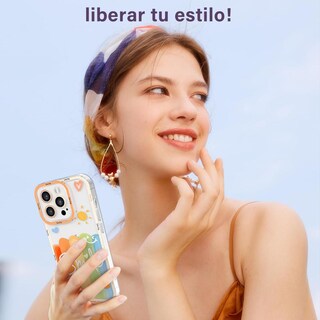 Foto 2 | Foto 2 | Funda Para Iphone 14 Pro Max Duccinp Transparente Con Divertidos Dibujos Aesthetic