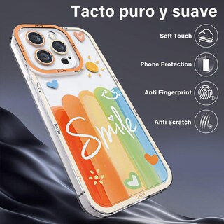 Foto 4 | Foto 4 | Funda Para Iphone 14 Pro Max Duccinp Transparente Con Divertidos Dibujos Aesthetic
