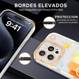 Foto 6 | Foto 6 | Funda Para Iphone 14 Pro Max Duccinp Transparente Con Divertidos Dibujos Aesthetic