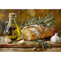 Cuadro Decorativo Óleo 70x100cm Culinaria Mediterranea