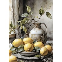 Cuadro Decorativo Óleo 90x122cm Limones