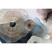 Cuadro Decorativo Abstracto 60x80cm Radiales De Tinta