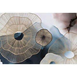 Foto 1 | Foto 1 | Cuadro Decorativo Abstracto 60x80cm Radiales De Tinta