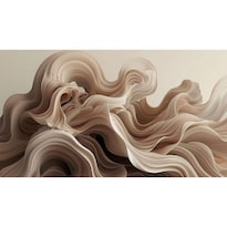 Cuadro Decorativo Abstracto 90x122cm Ondas Crema