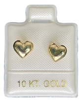 Broqueles De Corazón Medianos Oro 10k - Aretes Elegantes Dorado
