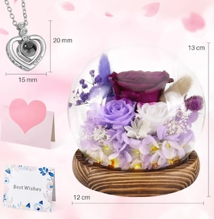 Foto 3 | Foto 3 | Caja De Regalo Xtellar Rosas Preservadas Led Con Collar “i Love You” Morado