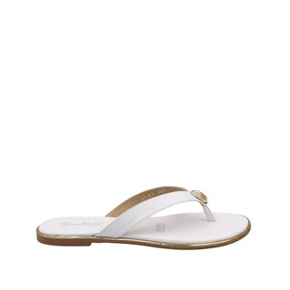 Foto 1 | Foto 1 | Sandalias Casuales De Piso De Horcapollo Senties Blanco Para Mujer