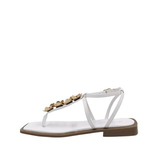 Foto 4 | Foto 4 | Sandalias Casuales De Piso Con Flores Senties Blanco Para Mujer