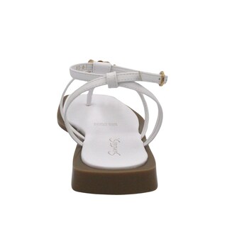 Foto 5 | Foto 5 | Sandalias Casuales De Piso Con Flores Senties Blanco Para Mujer