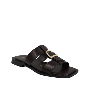 Foto 2 | Foto 2 | Sandalias Casuales De Piso Punta Cuadrada Senties Café Para Mujer