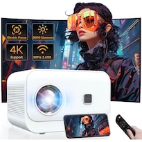 Proyector Portátil A11 Blanco Con Soporte Hd 4k Y Conectividad 5g Wifi6 Bluetooth