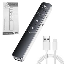 Presentador Inalámbrico Glowlin Negro Recargable Compatible Con Windows Mac Os Y Android