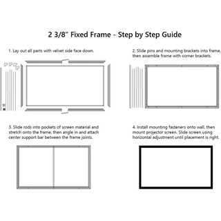 Foto 3 | Foto 3 | Marco Fijo Silver Ticket Products Gris Cine En Casa 106 Pulgadas 16:9 Ultra Hd Hdr 3d
