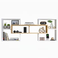 Repisas Flotantes Kioto Blanco de Roble