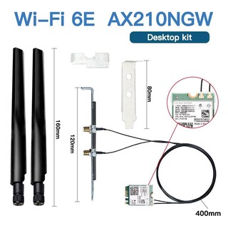 Foto 3 | Foto 3 | Tarjeta Wifi 6e Intel Ax210 M.2 Ngff Inalámbrica 6ghz Bt5.2 5400mbps Gigabit 2.4ghz 5ghz 802.11ax Pa