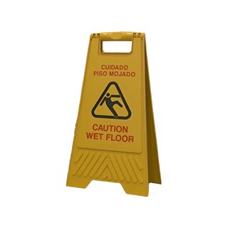 Foto 4 | Foto 4 | Letrero Plegable Oval 'Precaución Piso Mojado' Amarillo