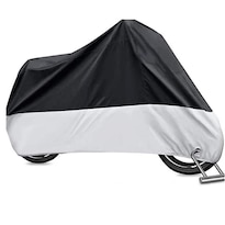 Funda Impermeable Para Motocicleta Yesjoy Xl Negro Plata Resistente Al Agua Y Uv