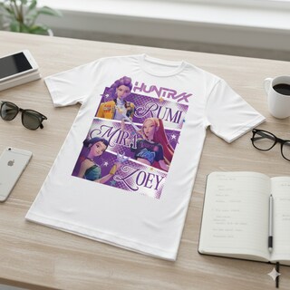 Foto 4 | Foto 4 | Playera Infantil Kpop Demon Hunters Diseño Huntrix Color Blanco Talla 8