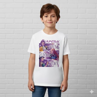 Foto 3 | Foto 3 | Playera Infantil Kpop Demon Hunters Diseño Huntrix Color Blanco Talla 10