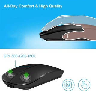 Foto 3 | Foto 3 | Mouse Inalámbrico Suteke Plata Tipo C Recargable Silencioso Compatible Con Macbook Air Pro Ipad Imac