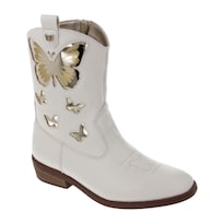 Bota Vaquera Karsten Color Hueso Para Niña