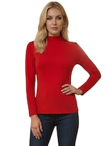 Blusas Mujer Manga Larga Interior Térmico Invierno Bl-1039 Rojo Dama