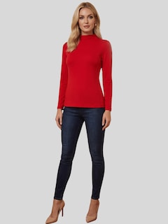 Foto 2 | Foto 2 | Blusas Mujer Manga Larga Interior Térmico Invierno Bl-1039 Rojo Dama