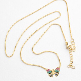 Foto 6 | Foto 6 | Collar Yoiko Alaria Mariposa Dorado Con Zirconias Multicolor