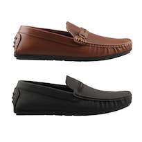 Zapato 2 Pack Caballero Gerpa 5500 Negro/tan 2 Pack Guante Casual Talla 25 A 29 E