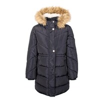 Chamarra Capitonada Para Niña Con Gorro Greenlander Azul Marino