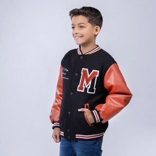 Foto 1 | Foto 1 | Chamarra Varsity Para Niño Con Bolsas Greenlander Naranja