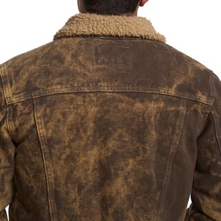 Foto 4 | Foto 4 | Chamarra De Mezclilla MCHK 8109 Interior De Borrego Caballero Pintada