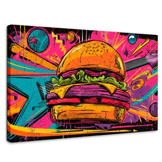 Foto 1 | Foto 1 | Cuadro Decorativo Recámara Pop Art Canvas Hambu Pop Rock 90x60