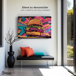 Foto 3 | Foto 3 | Cuadro Decorativo Recámara Pop Art Canvas Hambu Pop Rock 90x60