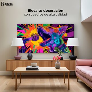 Foto 3 | Foto 3 | Cuadro Decorativo Recámara Pop Art Canvas Perro Star 120x60