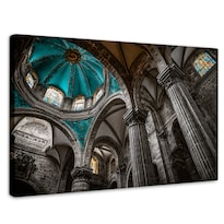 Cuadro Decorativo México Canvas Catedral Metro Viva 90x60