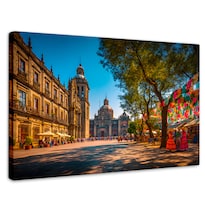 Cuadro Decorativo México Canvas Zócalo Brilla Color 90x60