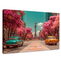 Cuadro Decorativo México Canvas Reforma Angel Retro 90x60