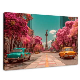 Foto 1 | Foto 1 | Cuadro Decorativo México Canvas Reforma Angel Retro 90x60