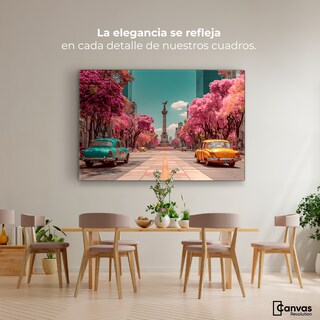 Foto 2 | Foto 2 | Cuadro Decorativo México Canvas Reforma Angel Retro 90x60