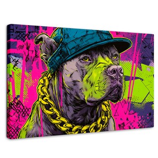 Foto 1 | Foto 1 | Cuadro Decorativo Recámara Pop Art Canvas Skater Doggo 90x60