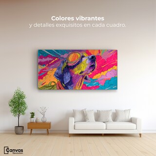 Foto 2 | Foto 2 | Cuadro Decorativo Recámara Pop Art Canvas Fly Pop Dog 120x60