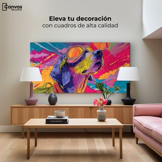 Foto 3 | Foto 3 | Cuadro Decorativo Recámara Pop Art Canvas Fly Pop Dog 120x60