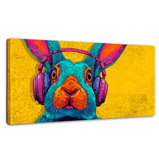 Foto 1 | Foto 1 | Cuadro Decorativo Recámara Pop Art Canvas Bunny Beats 120x60