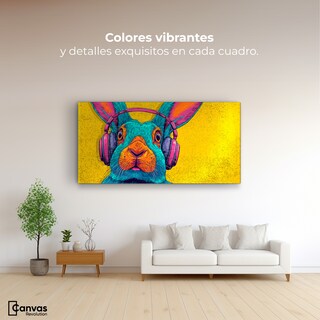 Foto 2 | Foto 2 | Cuadro Decorativo Recámara Pop Art Canvas Bunny Beats 120x60