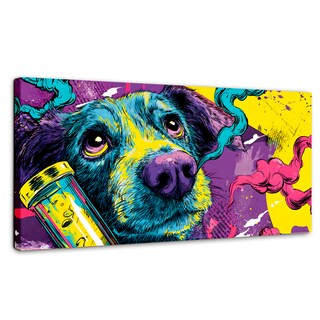 Foto 1 | Foto 1 | Cuadro Decorativo Recámara Pop Art Canvas Perro De Alturas 120x60